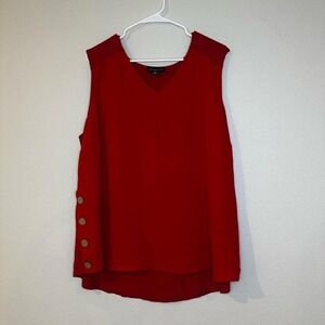 Women's Fortune and Ivy brand shirt in red in a plus 1X.